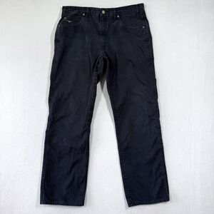 RM Williams Pants Mens 38 Straight 5 Pocket‎ Linesman Jean Black Australia TJ781